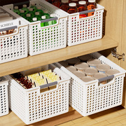 零食杂物收纳筐玩具整理箱家用储物塑料框，厨房橱柜篮子桌面置物盒