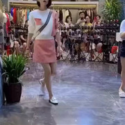 韩版潮套裙时尚粉色，女装春夏显瘦小97962023清新