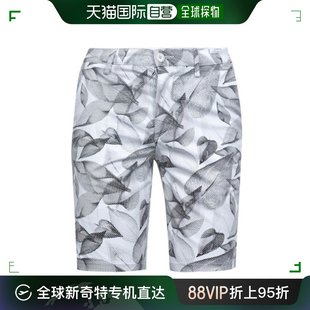 香港直邮HUGO BOSS 男士白色混纺印花休闲短裤 LIEM4-PRINT1W-503