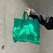 夏季清新服装店袋子极简透明塑料袋包装袋女装袋子袋购物袋