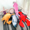 可爱仿真海洋海鲜毛绒公仔螃蟹，龙虾鲤鱼创意玩具益智玩偶儿童礼物