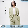 LILY女装气质绿色通勤高级感时尚设计感小个子西装外套