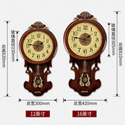 静音电波挂钟客厅中式挂墙家用时尚L时钟表气豪大华中国风