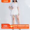 aui白色设计感衬衫，连衣裙女2024夏季工装名媛气质小众蕾丝裙