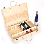 红酒六支装木箱手提红酒，木盒礼盒6只葡萄酒，箱盒子红酒盒木盒