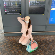 少女天鹅湖/2023年秋装粉色天鹅绒外套拖地长裤休闲三件套