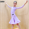wu69高端拉丁舞比赛服女童专业舞蹈，表演考级练功服装，少儿拉丁舞裙