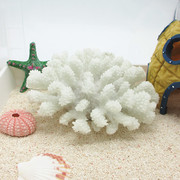 高仿真(高仿真)白玉珊瑚，寄居蟹饲养缸内攀爬装饰两栖宠物水族箱造景