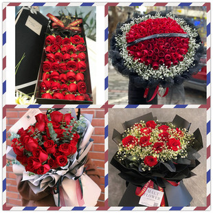 广州市萝岗花都区11朵99支红玫瑰礼盒