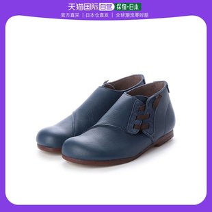 日本直邮Hina Day 绿色软皮橡胶鞋系带鞋（海军蓝）
