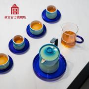 定制千里江山茶具，套装11件套陶制茶具茶杯文创