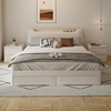 床现代简约高箱气动储物床主卧实木双人床1.8米婚床小户型架子床