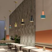 北欧现代简约餐厅三头灯，创意服装店吧台网，红个性床头单头餐吊灯具