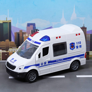 儿童警车模型仿真120救护车消防救援车惯性耐摔特警车开门玩具车