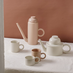 丹麦normannentry北欧家用陶瓷，下午茶套装咖啡杯子，冷水壶茶壶杯具