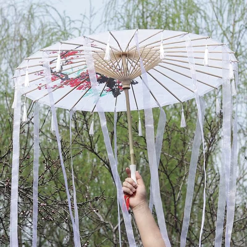 油纸伞结婚红伞新娘伞，古风红色复古婚礼出门遮阳伞，汉服伞道具拍照