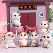 武打功夫喵侠盲盒手办2022古风网红小猫公仔桌面摆件儿童生日礼物
