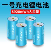 CFAY1号电池USB充电锂电池大容量热水器煤气灶燃气灶1.5v大号D型