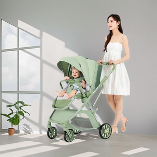 婴儿推车轻便折叠可坐可躺一键收车双向儿童车，高景观(高景观)伞车q7乐享版