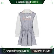 香港直邮潮奢 Fendi 芬迪 女童 长袖连衣裙童装 JFB6385V0