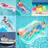 加厚单双人(单双人)充气浮排成人儿童浮板游泳圈，漂浮气垫浮床水上椅子沙发