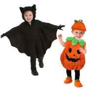 跨境儿童万圣节衣服可爱南瓜宝宝装黑色蝙蝠装化妆舞会服