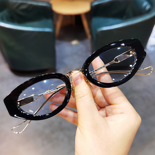 简丹尅萝心个性墨镜镜框时尚男女防紫外线简约圆形猫眼太阳镜潮