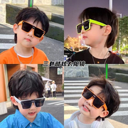 韩版儿童太阳镜潮男女童，时尚街拍大框眼镜，个性宝宝防太阳大框墨镜