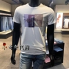 CK Jeans24夏季男女情侣性休闲纯棉印花透气圆领打底短袖T恤