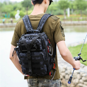 路亚包多功能单双肩两用小背包户外胸包男士战术单肩斜挎钓鱼装备