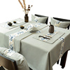 中国风新中式桌布布艺棉麻长方形茶几盖布复古茶桌台布禅意餐桌布