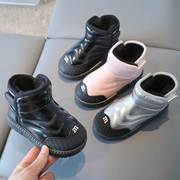 儿童棉鞋雪地靴男童女宝宝雪地鞋2022冬季加绒防水防滑短靴子棉靴