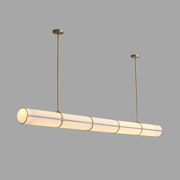 长条餐厅吊灯现代简约意大利设计师款极简创意，个性一字亚克力灯具