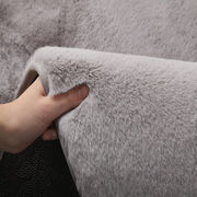 纯色床边软毯垫加密超柔仿兔毛绒，防滑地毯客厅，飘窗台卧室满铺地毯