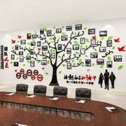 大树照片墙贴装饰公司，办公室学校教室企业文化墙，相框员工风采贴纸
