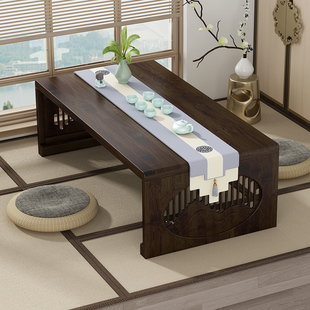 飘窗小桌子实木可折叠炕桌家用榻榻米，矮桌新中式茶几网红坐地茶桌