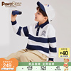 PawinPaw卡通小熊童装2024年春季男童POLO领卫衣条纹印花上衣