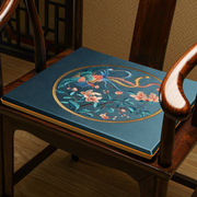 新中式古典红木坐垫实木家具椅垫茶椅太师椅圈椅垫薄款防滑椅子垫