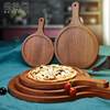日式披萨板托盘木质圆形家用面包，板牛排板切水果砧板实木辅食案板