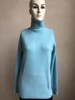 欧丝璐蓝色高领，加厚100%纯山羊绒衫女式羊毛衫，毛衣打底衫