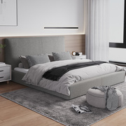 意式极简布艺床软包床1.8米现代简约榻榻米双人床主卧小户型婚床