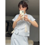 新中式套装梨型身材年轻款少女改良旗袍连衣裙子2023年女夏季