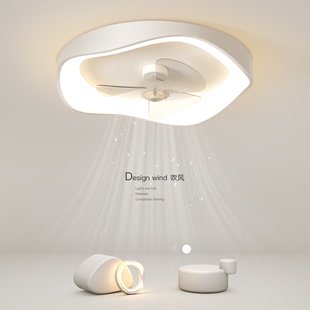 简约现代卧室灯创意led风扇灯极简圆形吸顶灯客厅灯餐厅书房灯具