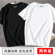 230克日本纯棉短袖t恤男女款打底衫，白色体桖大码宽松重磅半袖t恤