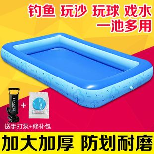 儿童气垫游泳池泳池充气s家用小型加厚夏季冲气水池摆摊小孩玩水