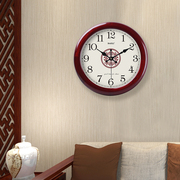 新中式实木钟表中式客厅禅意时钟八卦镇宅挂表中国风古典创意