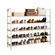 洛港加厚不锈钢长100cm五层不锈钢多层简易鞋架加厚组合收纳鞋柜