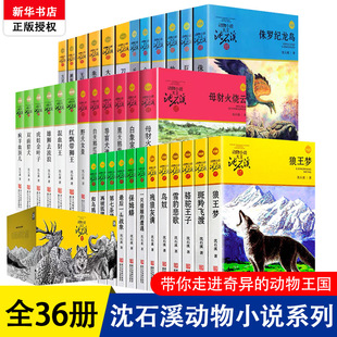 全集36册沈石溪(沈石溪)动物小说品，藏书系列狼王梦斑羚飞渡第七条猎狗，雪豹悲歌混血豺王珍藏版全套画本生肖正版