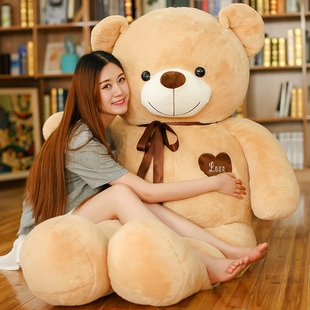 毛绒玩具熊公仔(熊公仔)女生特大号抱抱熊，泰迪熊超大布娃娃儿童节生日礼物