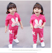 女童春秋装套装0-1-2-4岁男宝宝，韩版早秋季洋气，时髦婴幼儿衣服2潮